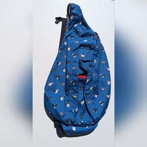 RARE *HTF* Kavu Blue Puppytude Rope Sling Bag